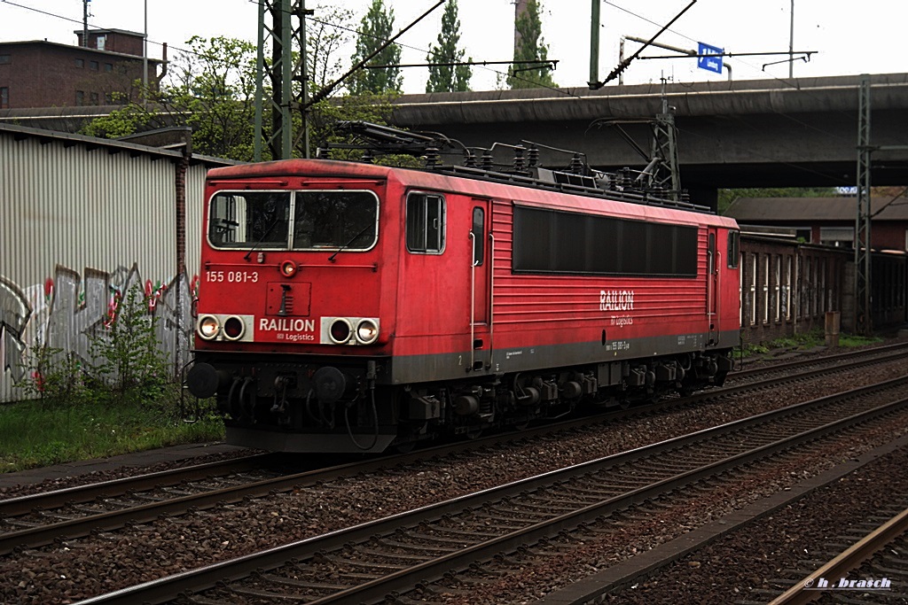 155 081-3 ist lz am 24.04.14 durch hh-harburg gefahren