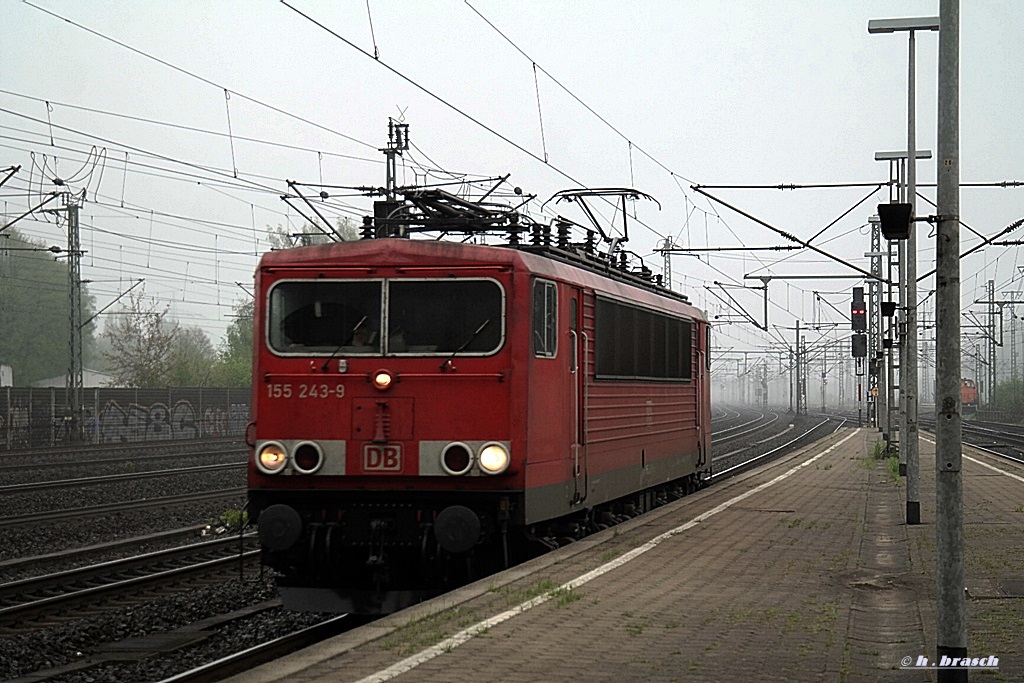 155 243-9 ist solo am 24.04.14 durch hh-harburg gefahren