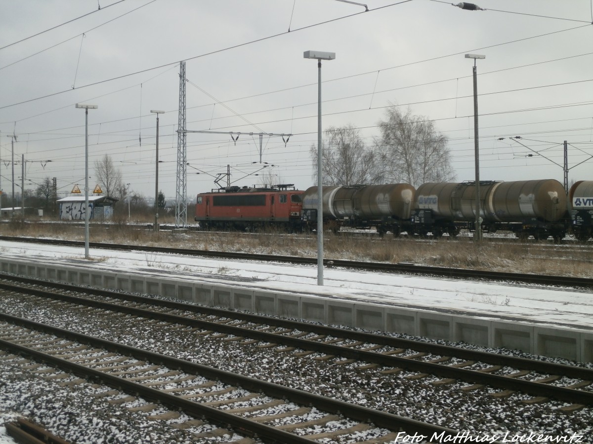 155 XXX mit einem Gterzug in Angersdorf am 4.2.15