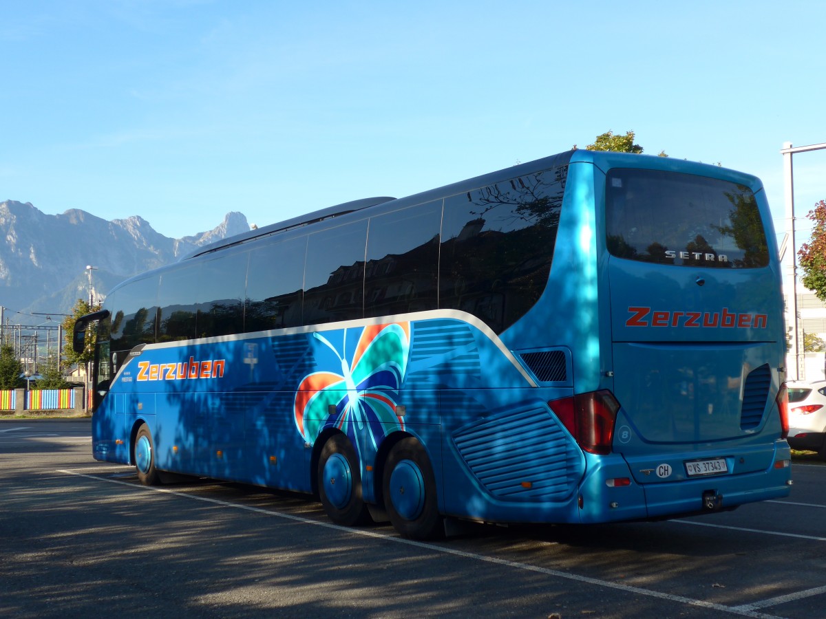 (155'407) - Zerzuben, Visp-Eyholz - Nr. 8/VS 37'343 - Setra am 28. September 2014 in Thun, Seestrasse