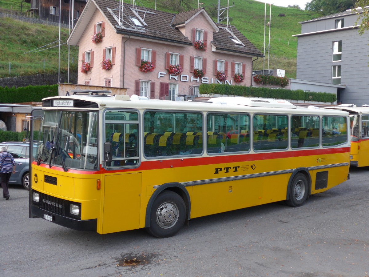 (155'679) - Bernair, Mnsingen - BE 651'182 - Saurer/Tscher (ex Schebath, Lauerz; ex Albin, Fllanden; ex Heim, Flums) am 12. Oktober 2014 in Kssnacht, Rest. Frohsinn