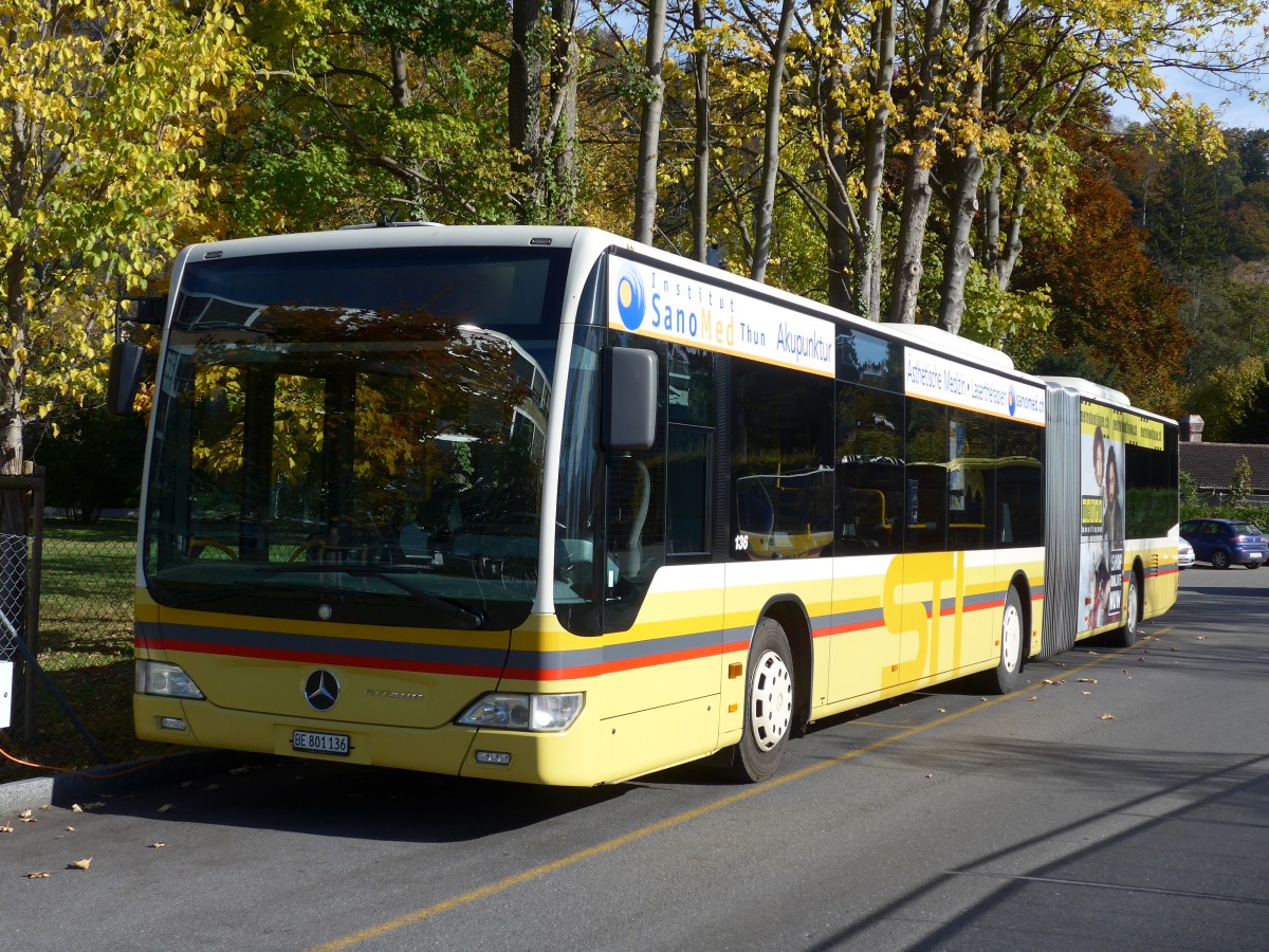 (156'407) - STI Thun - Nr. 136/BE 801'136 - Mercedes am 1. November 2014 bei der Schifflndte Thun