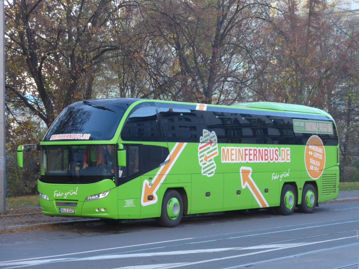 (156'540) - Zimmermann, Gengenbach - OG-Z 1127 - Neoplan am 17. November 2014 beim Hauptbahnhof Leipzig