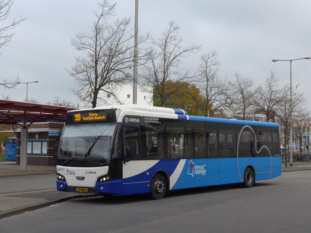 (156'777) - ARRIVA - Nr. 8541/79-BBN-1 - VDL am 19. November 2014 beim Bahnhof Leeuwarden