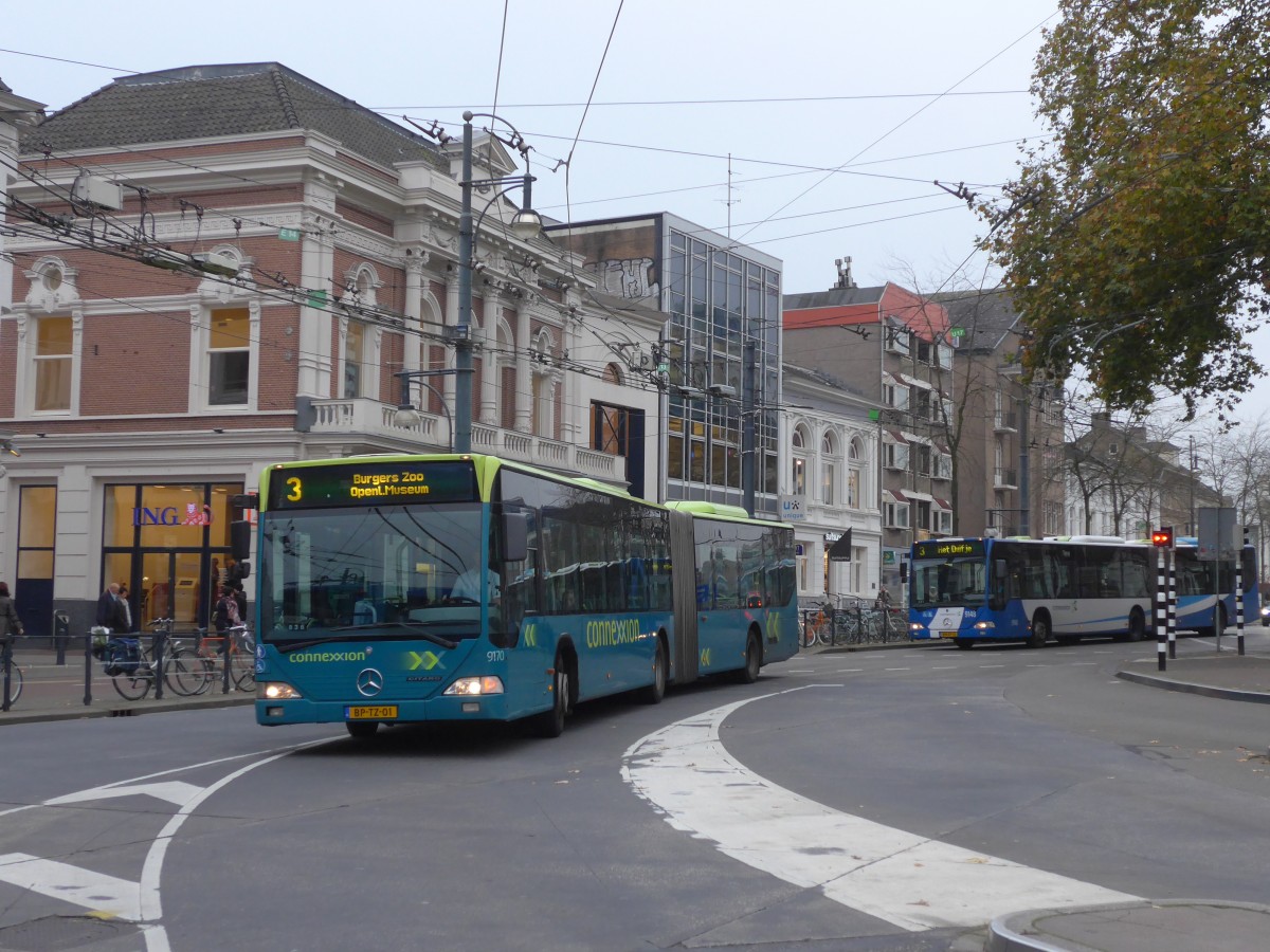 (157'031) - Connexxion - Nr. 9170/BP-TZ-01 - Mercedes am 20. November 2014 in Arnhem, Willemsplein