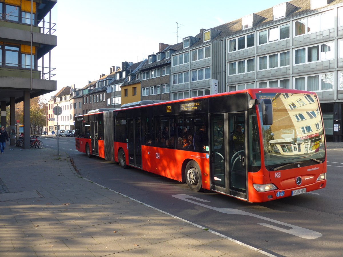 (157'183) - RVE Aachen - AC-RV 9105 - Mercedes am 21. November 2014 beim Hauptbahnhof Aachen