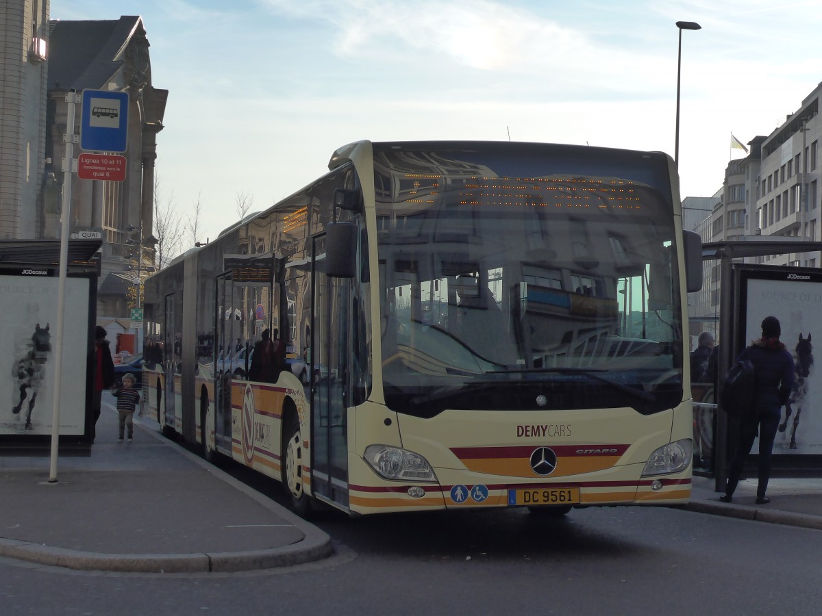 (157'357) - Demy Cars, Keispelt - DC 9561 - Mercedes am 22. November 2014 beim Bahnhof Luxembourg