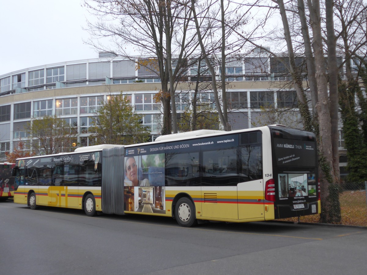 (157'605) - STI Thun - Nr. 134/BE 801'134 - Mercedes am 4. Dezember 2014 bei der Schifflndte Thun