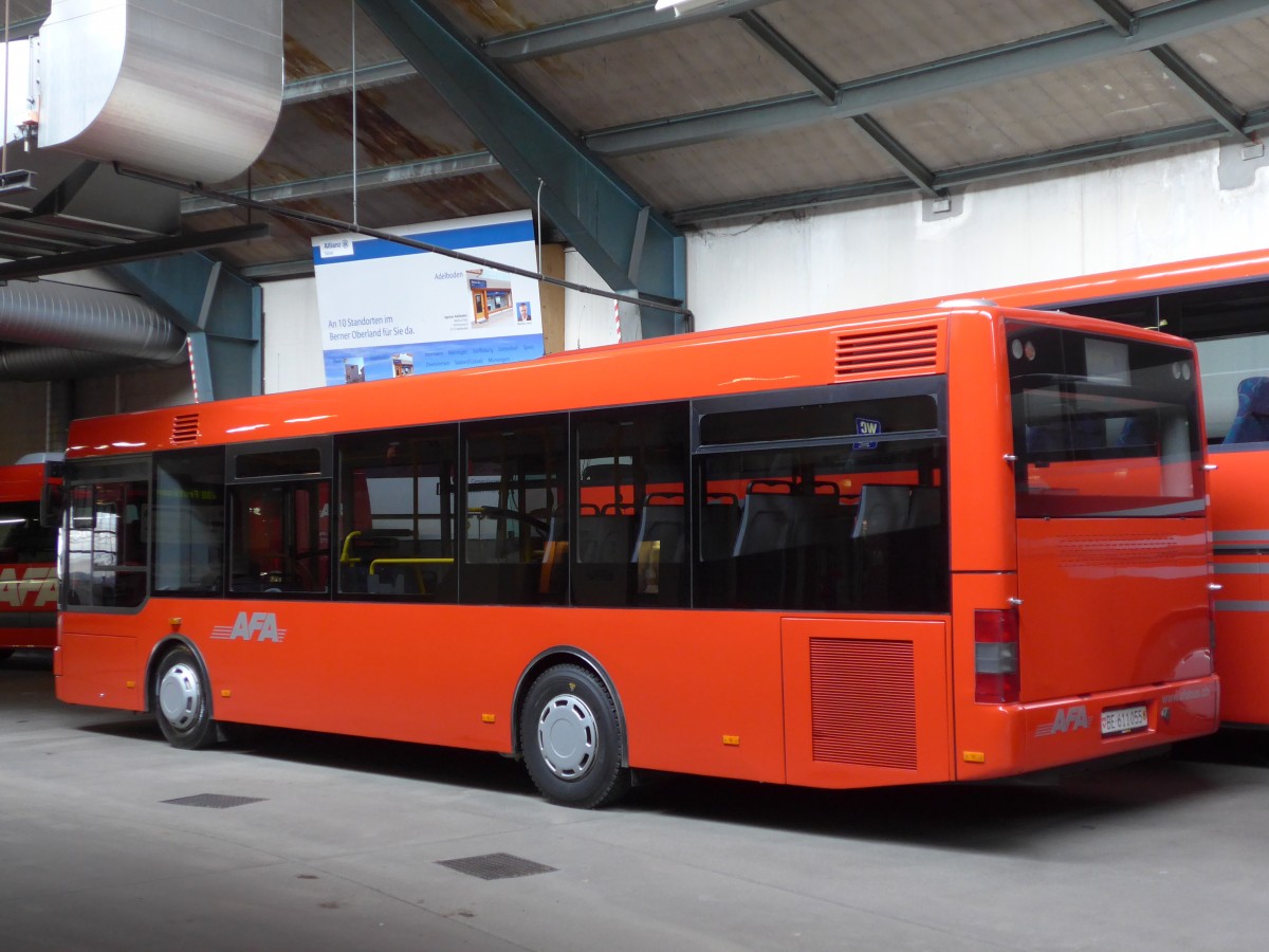 (157'693) - AFA Adelboden - Nr. 55/BE 611'055 - MAN/Gppel am 7. Dezember 2014 im Autobahnhof Adelboden