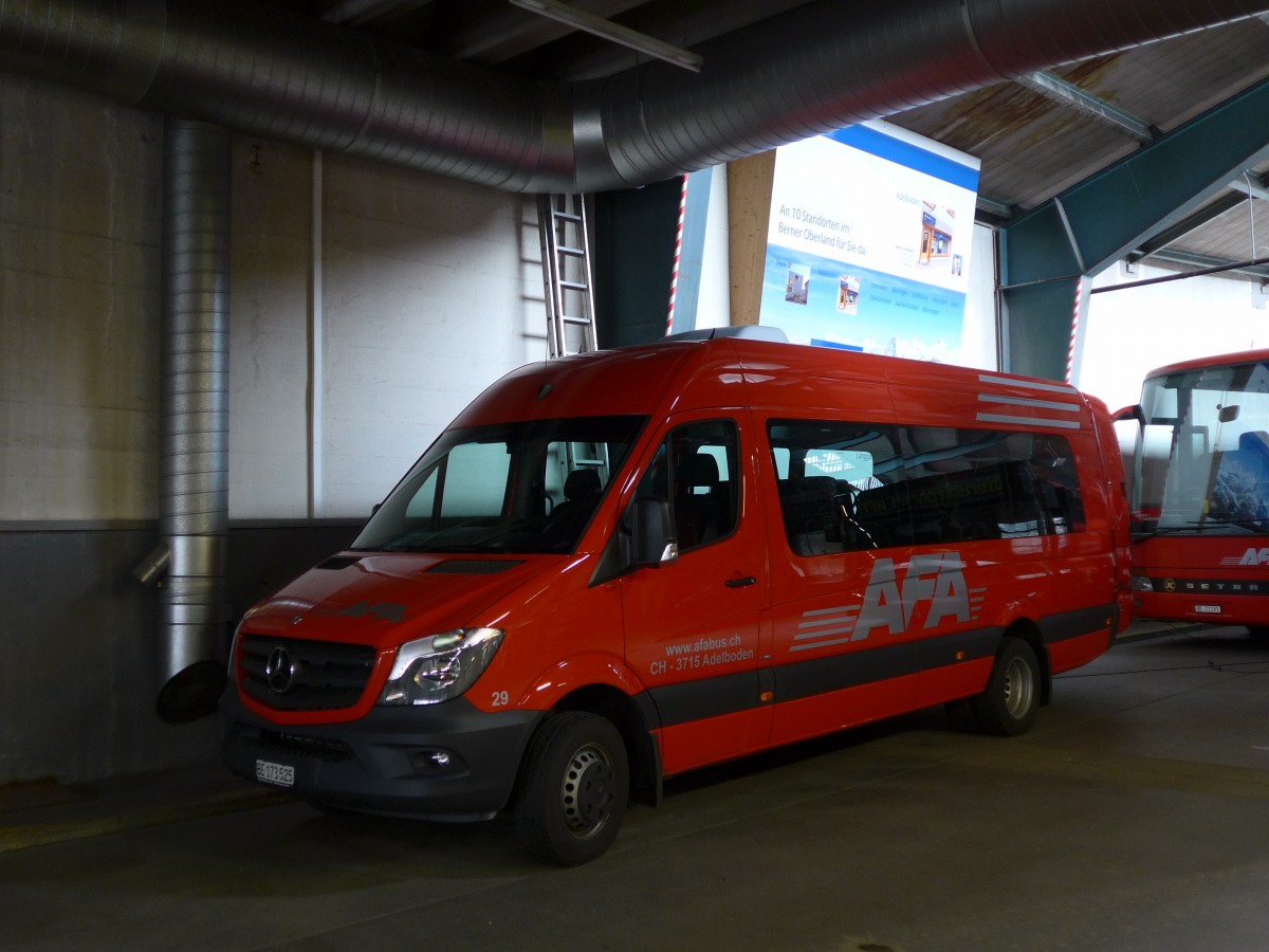 (157'697) - AFA Adelboden - Nr. 29/BE 173'525 - Mercedes am 7. Dezember 2014 im Autobahnhof Adelboden