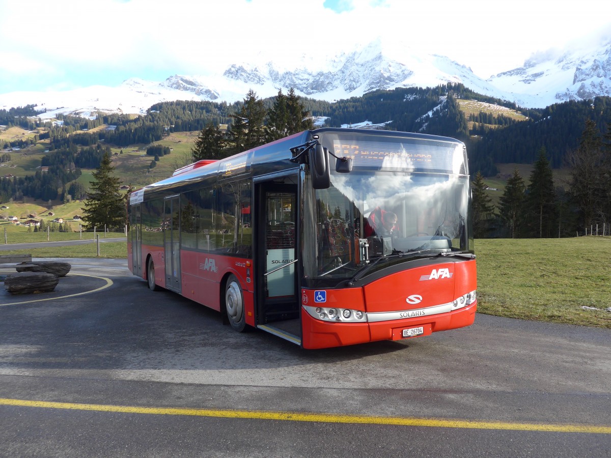 (157'845) - AFA Adelboden - Nr. 91/BE 26'704 - Solaris am 20. Dezember 2014 Adelboden, Ausserschwand Schulhaus