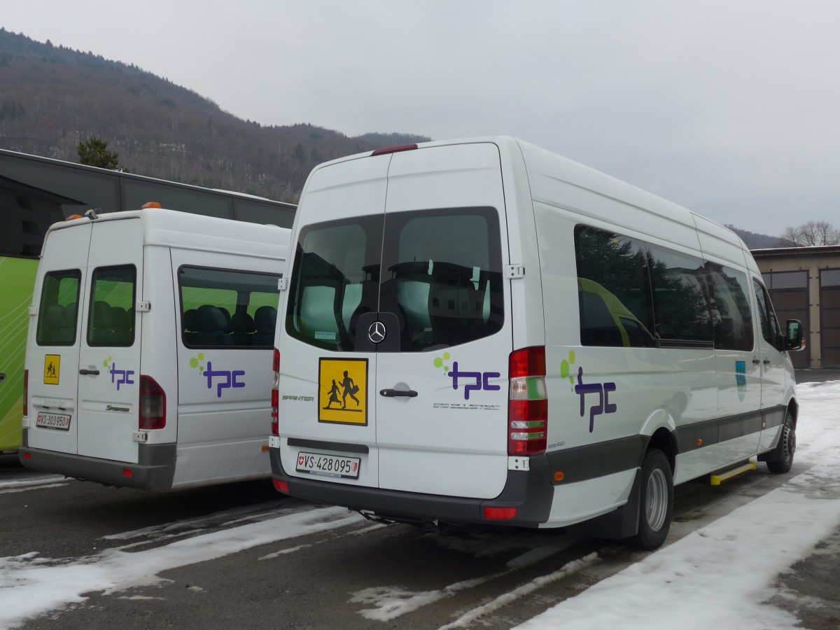 (158'163) - TPC Aigle - VS 428'095 - Mercedes am 2. Januar 2015 in Monthey, Garage