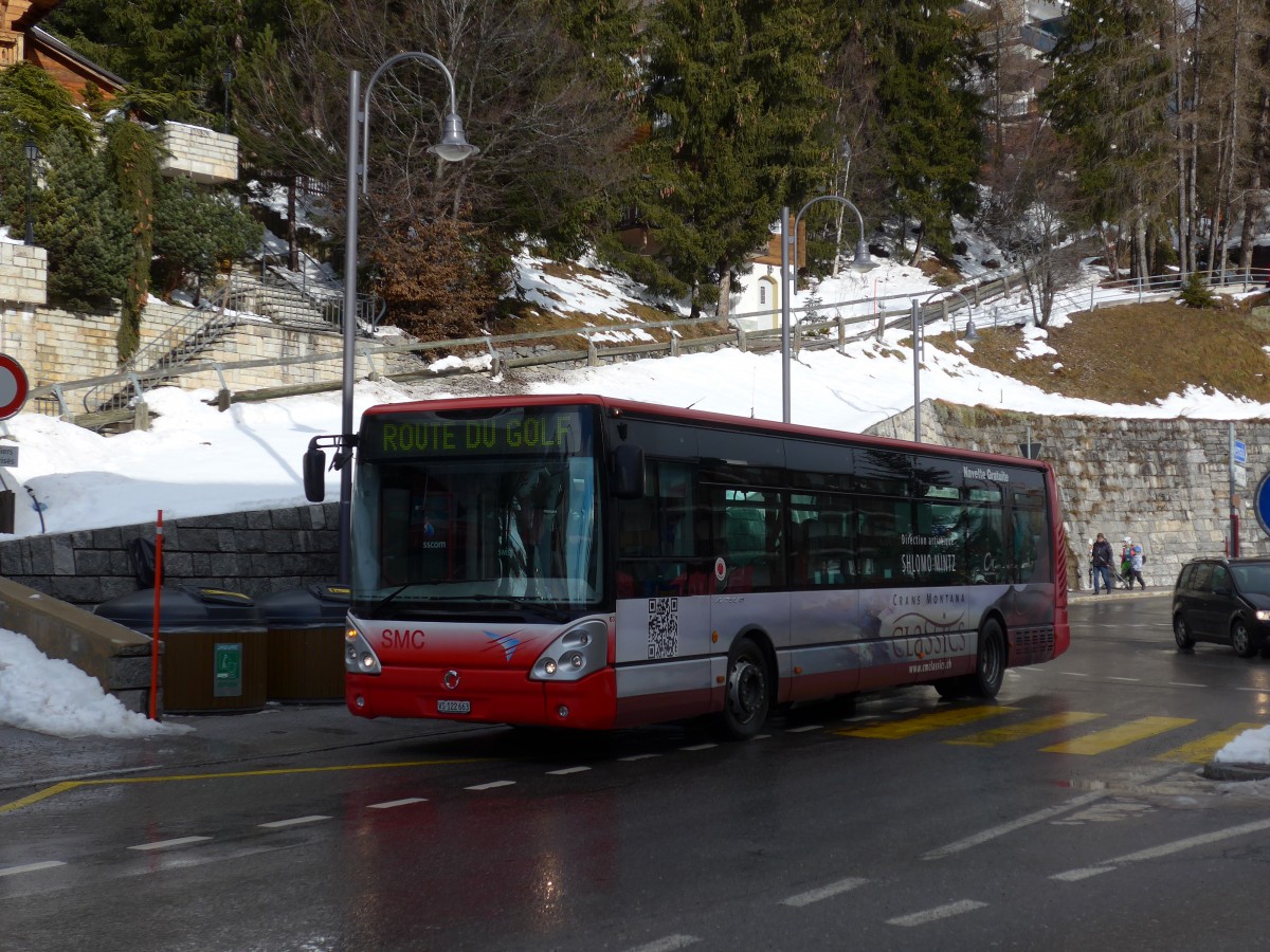 (158'197) - SMC Montana - Nr. 63/VS 122'663 - Irisbus am 4. Januar 2015 in Crans-Montana, Albert I