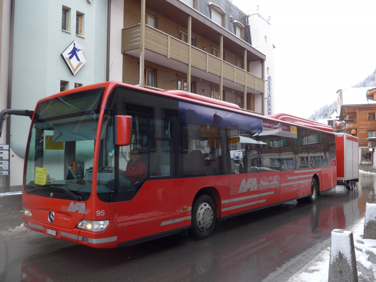 (158'326) - AFA Adelboden - Nr. 95/BE 26'774 - Mercedes am 11. Januar 2015 beim Autobahnhof Adelboden