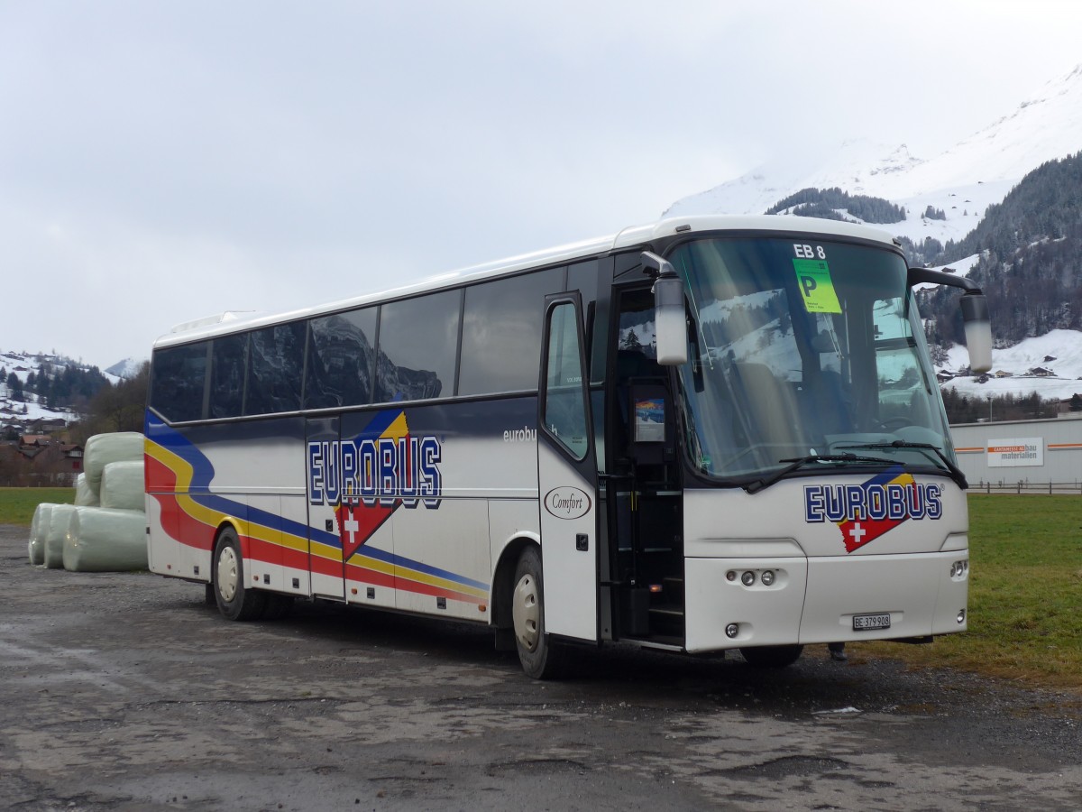 (158'347) - Eurobus, Bern - Nr. 8/BE 379'908 - Bova am 11. Januar 2015 in Frutigen, Flugplatz