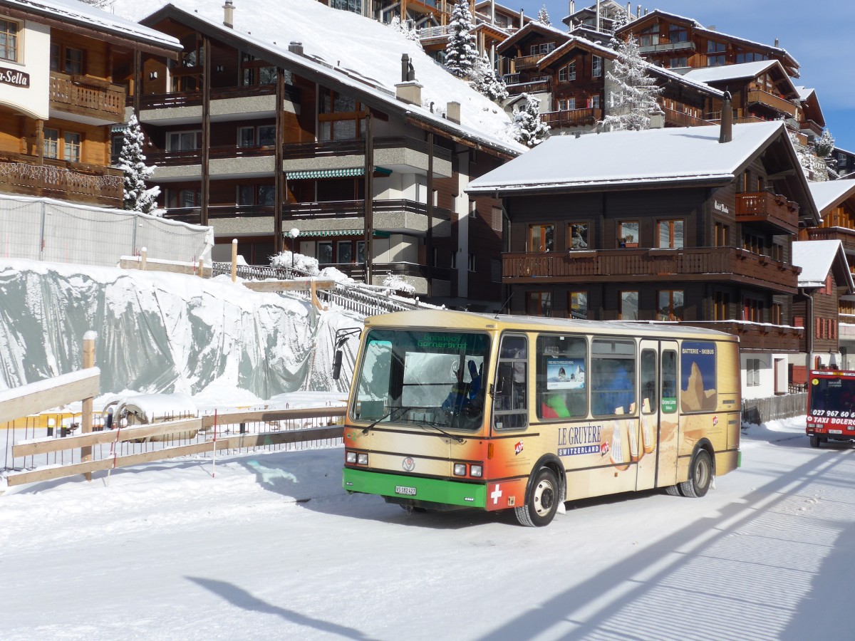 (158'416) - OBZ Zermatt - Nr. 2/VS 182'427 - Vetter (ex Nr. 4) am 18. Januar 2015 in Zermatt, Matterhorn glacier paradise