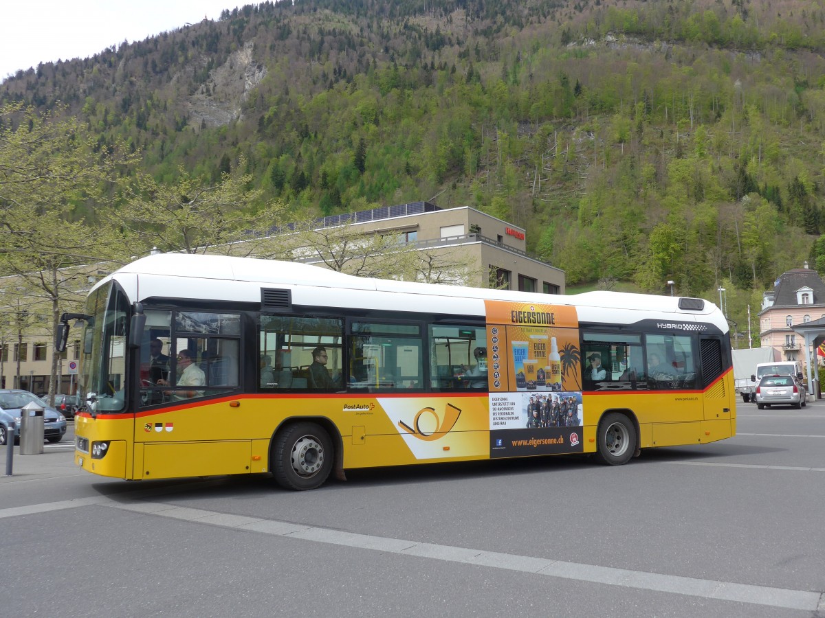 (160'090) - PostAuto Bern - BE 610'543 - Volvo am 26. April 2015 beim Bahnhof Interlaken Ost