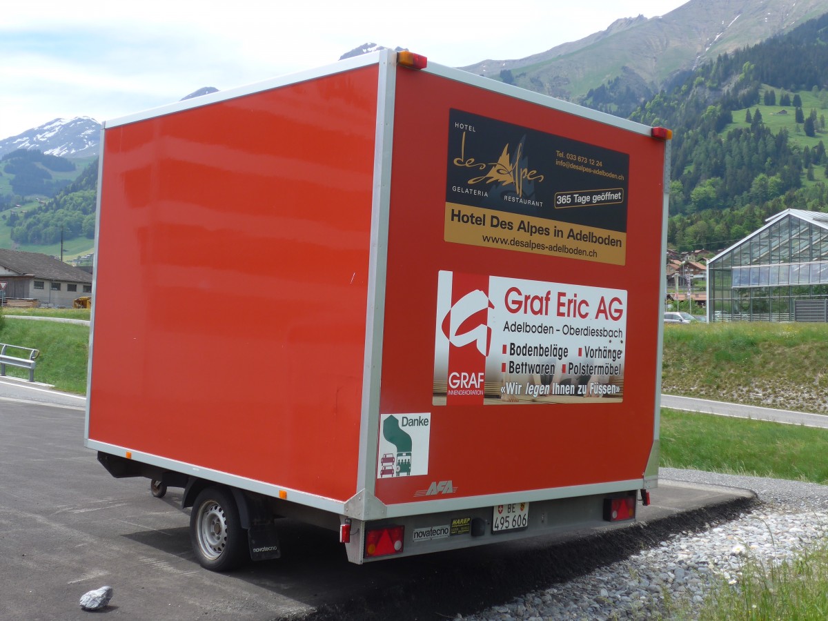 (160'495) - AFA Adelboden - BE 495'606 - Novatecno Gepckanhnger am 14. Mai 2015 in Frutigen, Garage