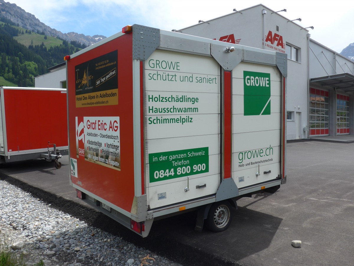 (160'496) - AFA Adelboden - BE 495'606 - Novatecno Gepckanhnger am 14. Mai 2015 in Frutigen, Garage