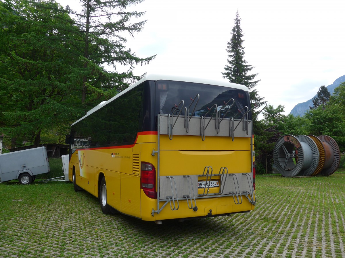 (160'986) - AVG Meiringen - Nr. 64/BE 401'364 - Setra am 25. Mai 2015 in Meiringen, Garage