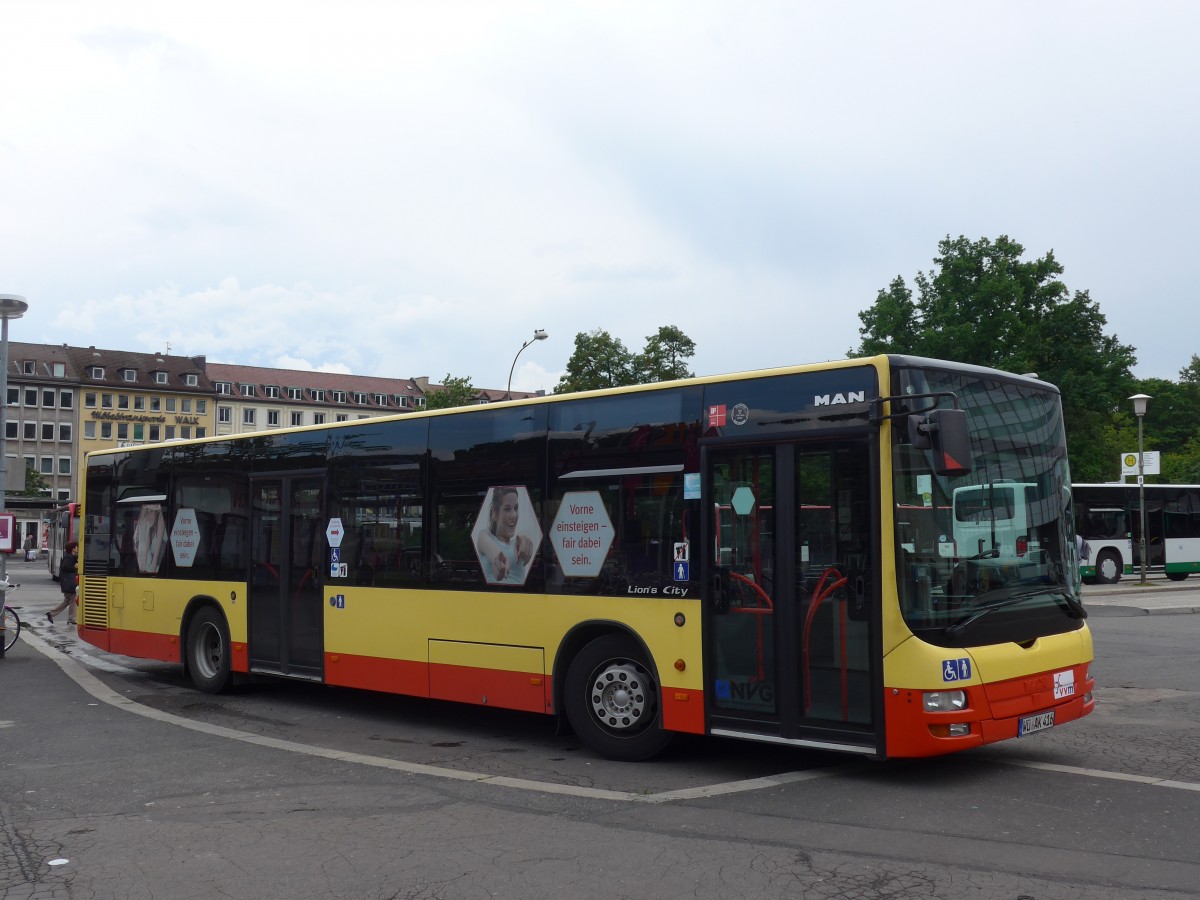 (162'743) - NVG Wrzburg - Nr. 416/W-AK 416 - MAN am 27. Juni 2015 beim Bahnhof Wrzburg