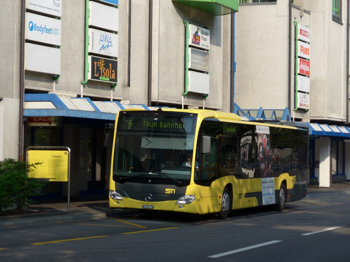 (162'926) - STI Thun - Nr. 178/BE 752'178 - Mercedes am 6. Juli 2015 in Thun, Postbrcke