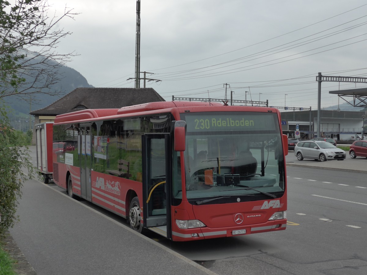(163'640) - AFA Adelboden - Nr. 27/BE 26'773 - Mercedes am 17. August 2015 beim Bahnhof Frutigen