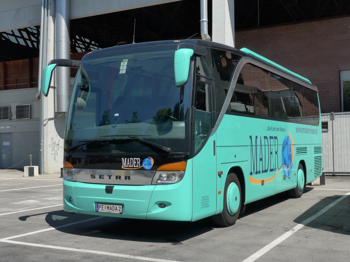 (163'716) - Aus Oesterreich: Mader, Katsdorf - PE MADA 2 - Setra am 21. August 2015 in Thun, Grabengut