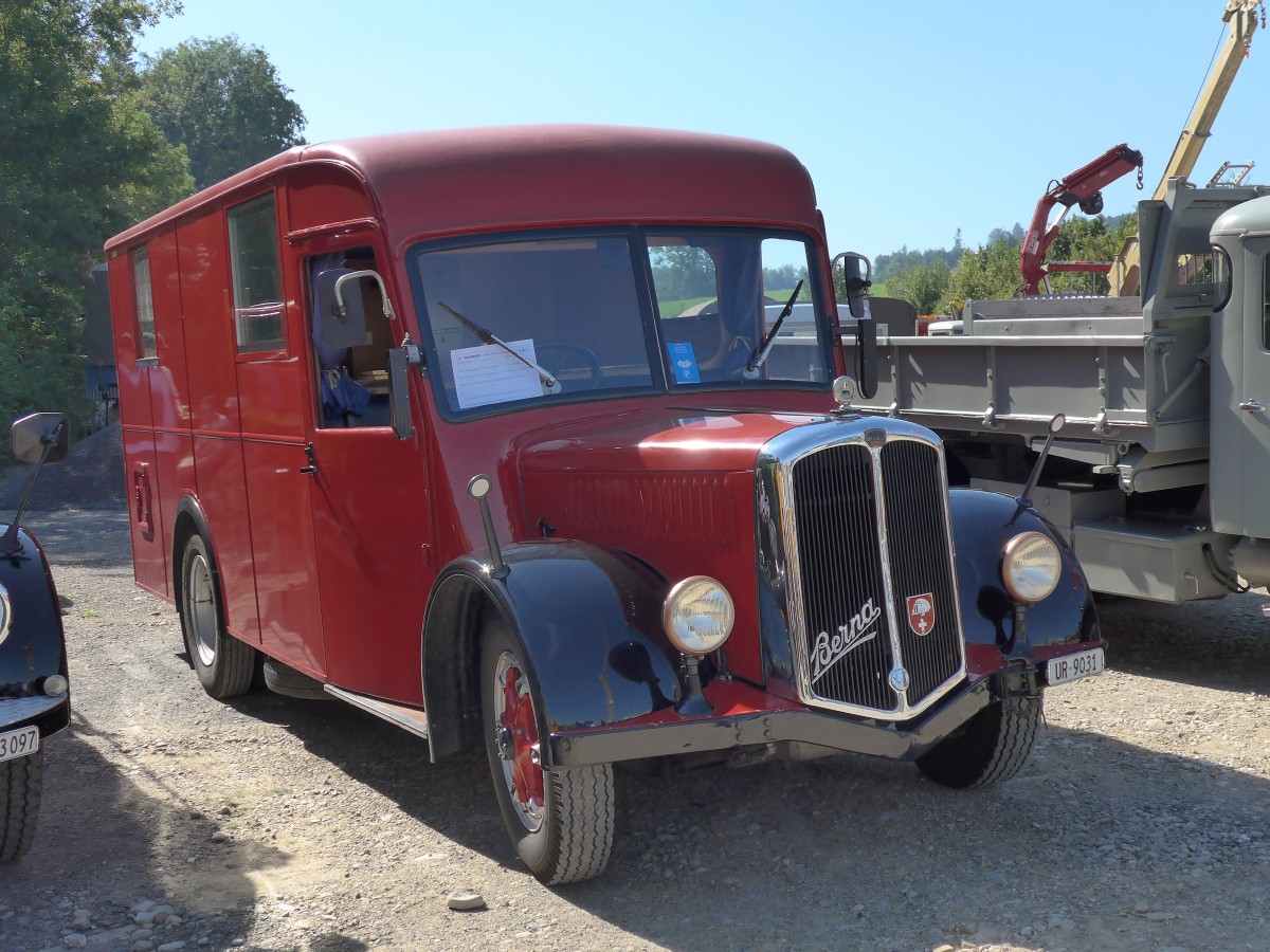 (163'962) - Schuler, Amsteg - UR 9031 - Berna/Hess (ex Hfliger, Luzern; ex M+3143) am 29. August 2015 in Oberkirch, CAMPUS Sursee