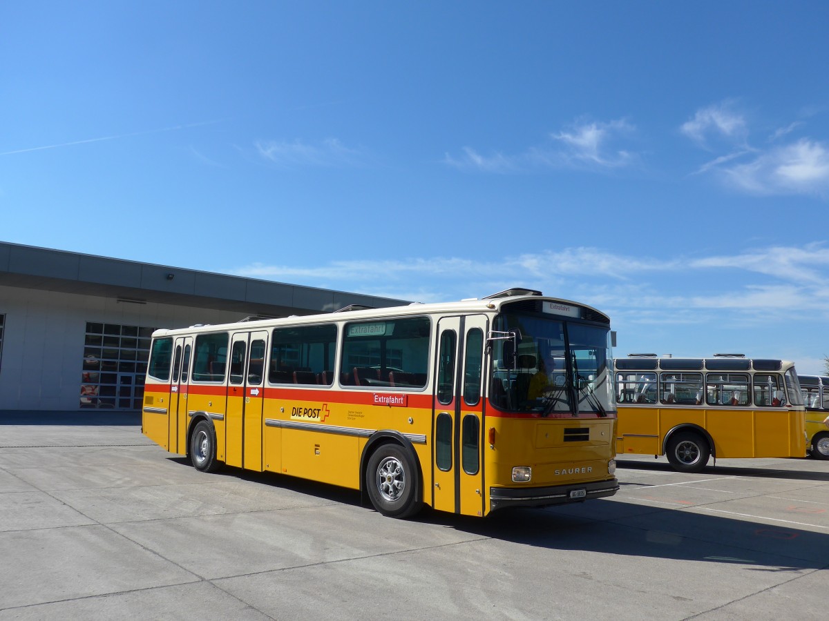 (164'238) - Gautschi, Suhr - AG 6835 - Saurer/Tscher (ex Ltscher, Neuheim Nr. 200; ex Cartek, Regensdorf; ex P 25'822) am 29. August 2015 in Oberkirch, CAMPUS Sursee