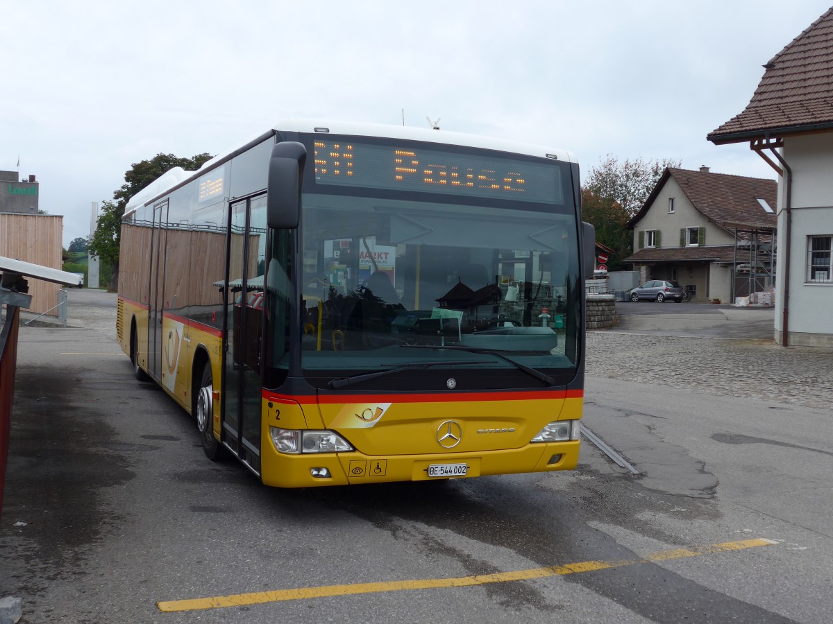 (164'667) - Engeloch, Riggisberg - Nr. 2/BE 544'002 - Mercedes am 13. September 2015 beim Bahnhof Schwarzenburg