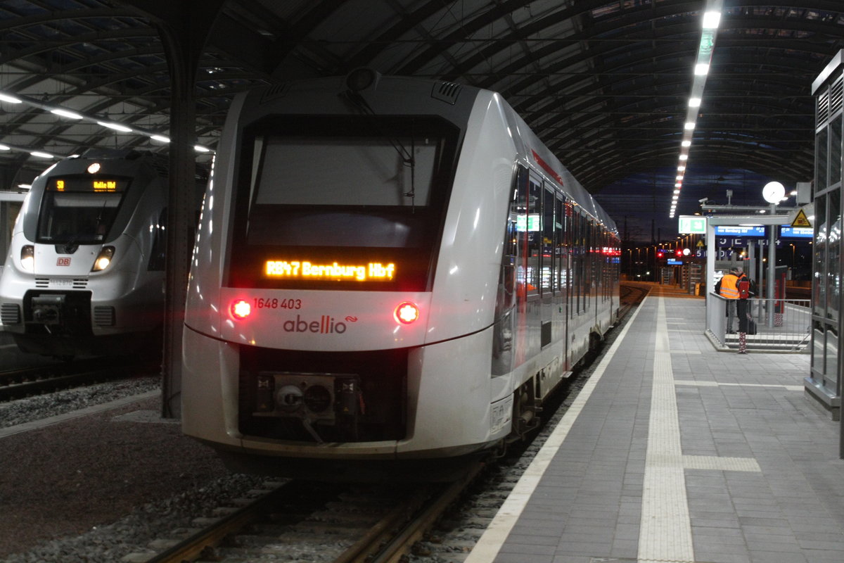 1648 403/903 im Bahnhof Halle/Saale Hbf am 21.1.21