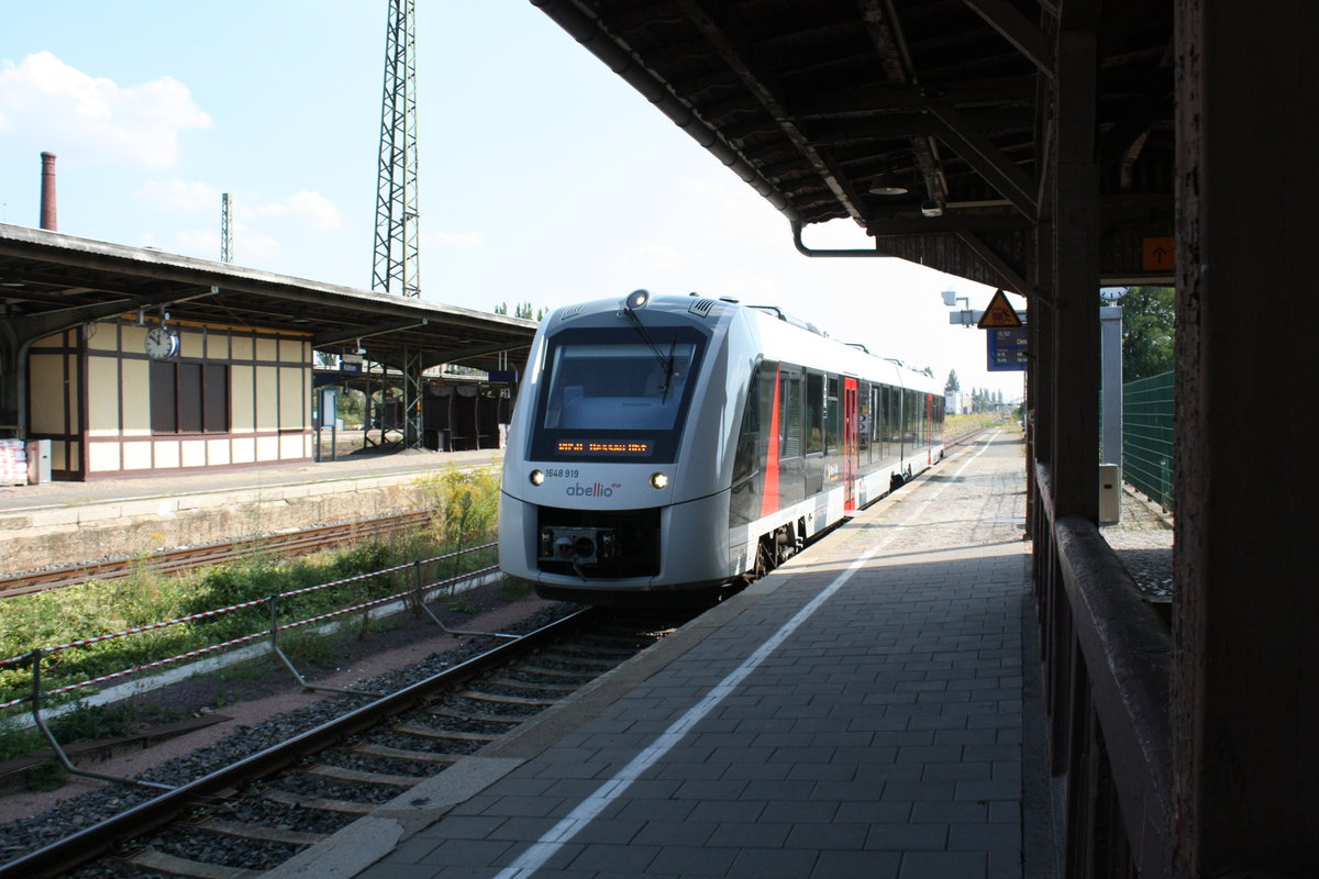 1648 419/919 als RB50 mit ziel Dessau im Bahnhof Kthen am 31.8.19