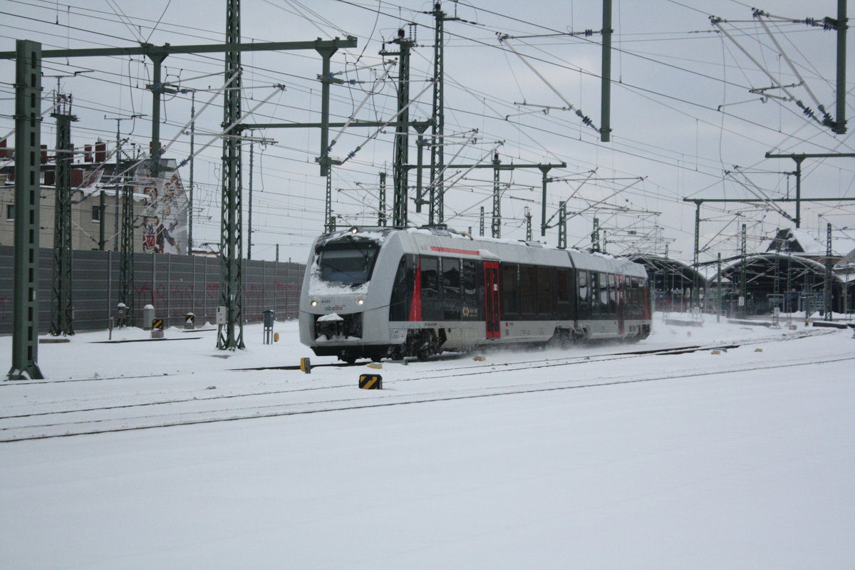 1648 453/953 verlsst mit ziel Aschersleben den Bahnhof Halle/Saale Hbf am 10.2.21