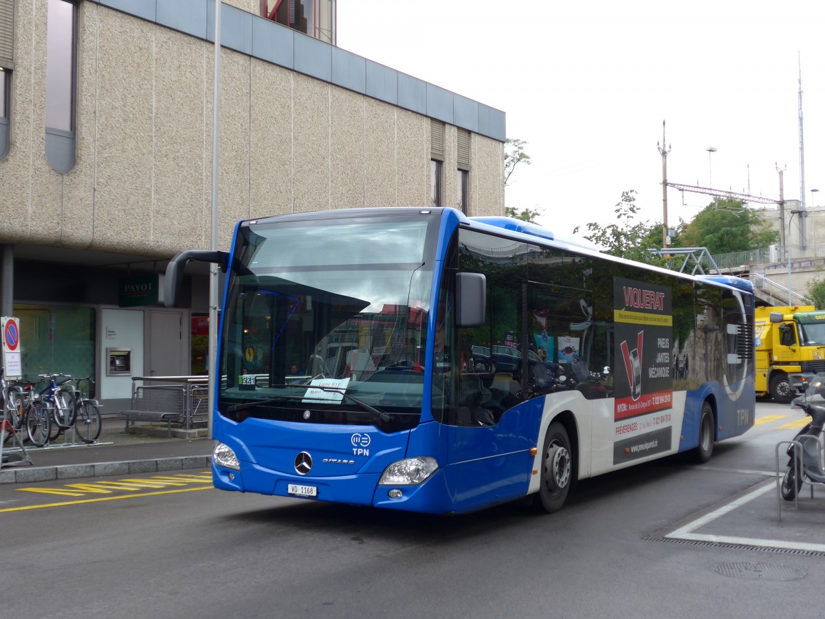 (165'066) - TPN Nyon - VD 1168 - Mercedes am 18. September 2015 beim Bahnhof Nyon