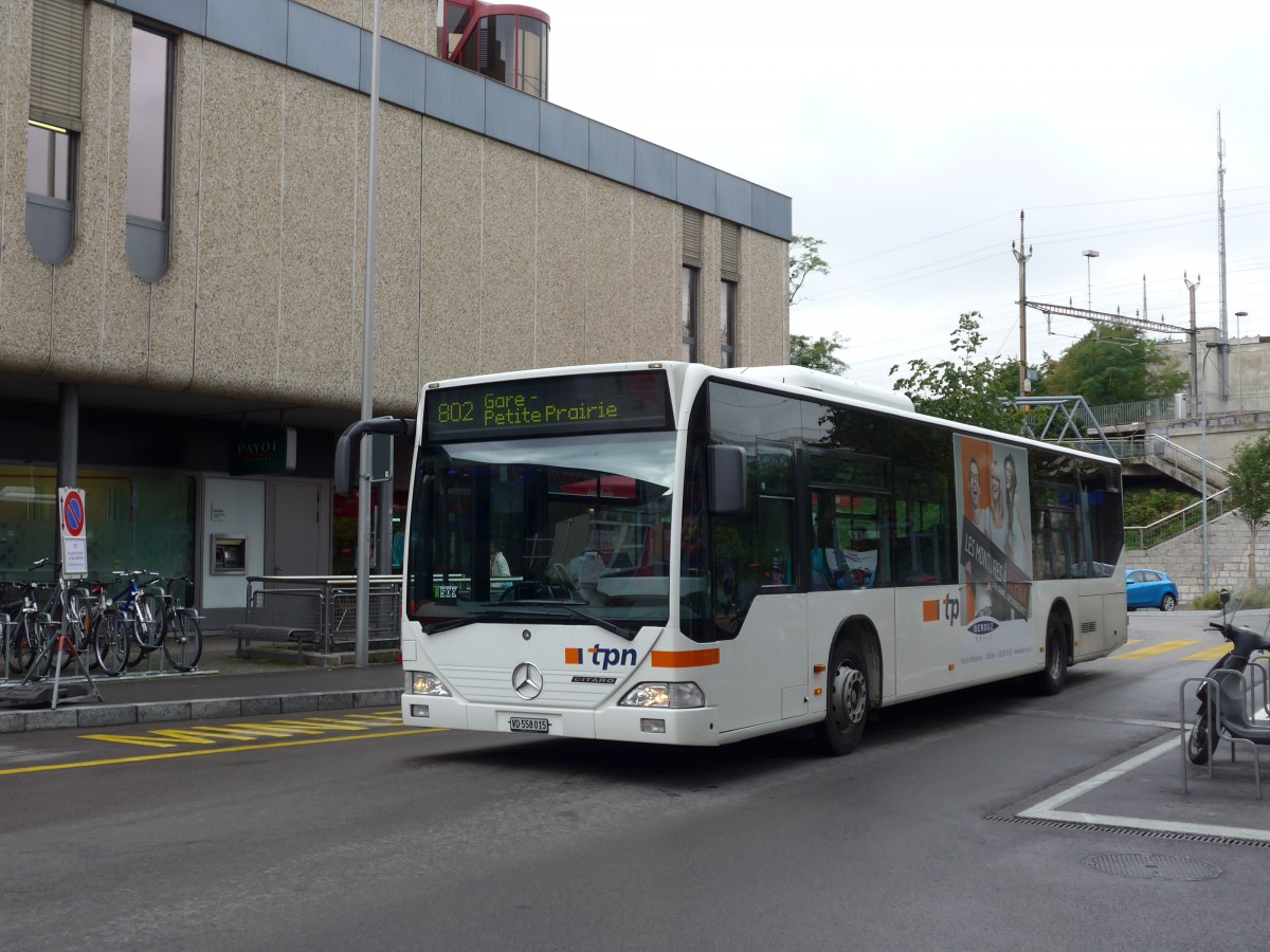 (165'068) - TPN Nyon - VD 558'015 - Mercedes am 18. September 2015 beim Bahnhof Nyon