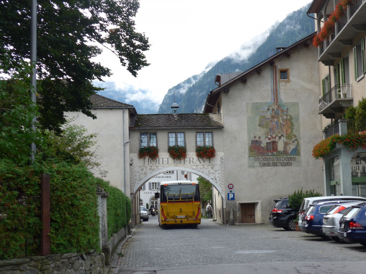 (165'251) - Mark, Andeer - GR 163'711 - Iveco am 19. September 2015 in Andeer, Hotel Fravi