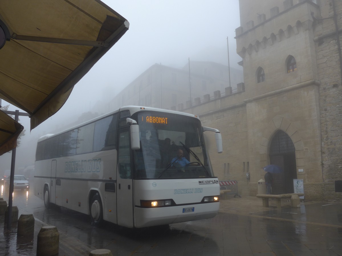 (165'684) - Aus Italien: Bonelli, Rimini - Nr. 116/DC-406 TN - Neoplan am 24. September 2015 in San Marino