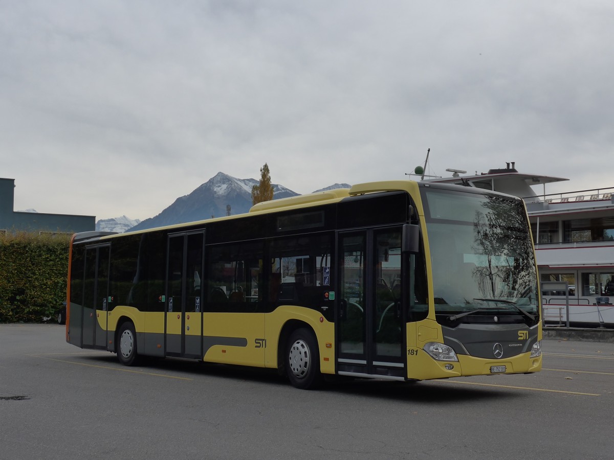 (166'486) - STI Thun - Nr. 181/BE 752'181 - Mercedes am 24. Oktober 2015 bei der Schifflndte Thun