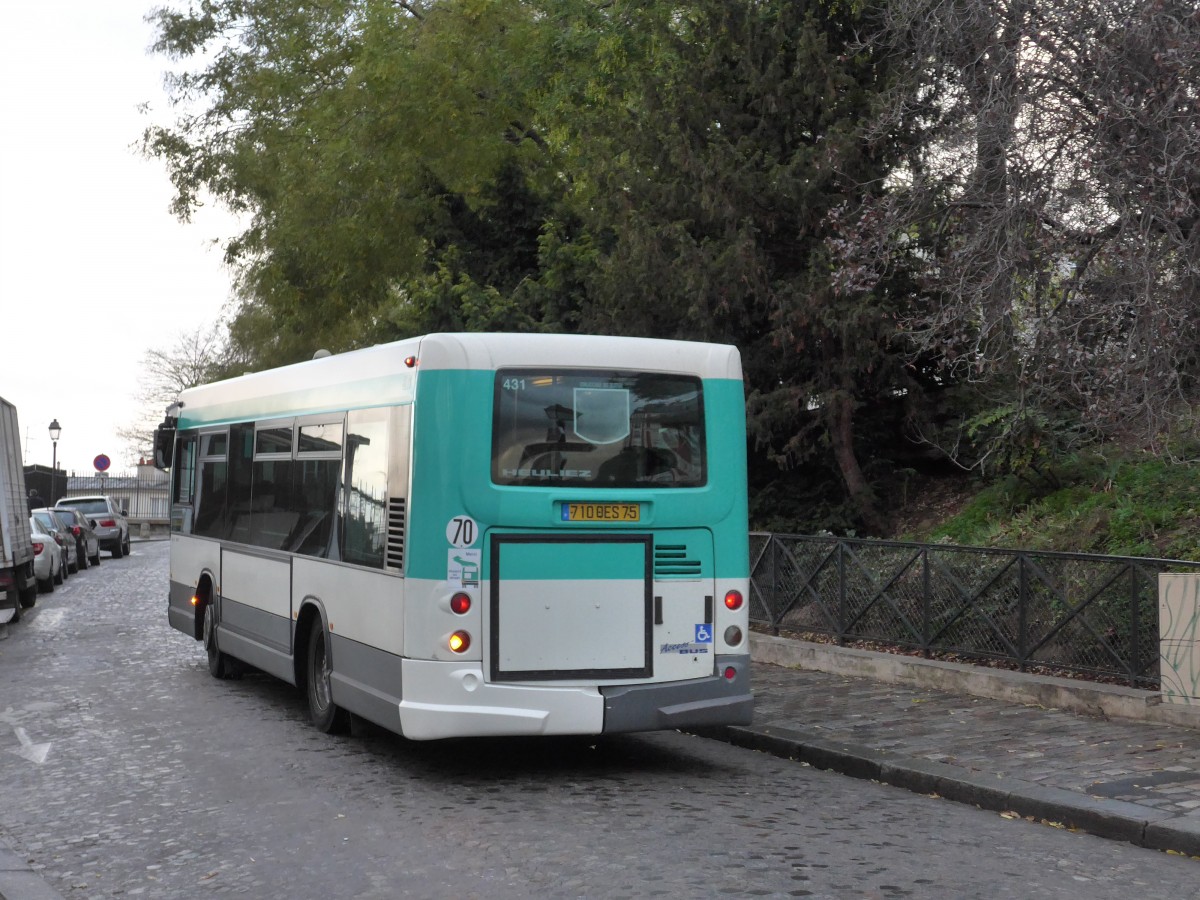 (167'066) - RATP Paris - Nr. 431/710 QES 75 - Heuliez am 17. November 2015 in Paris, Funiculaire