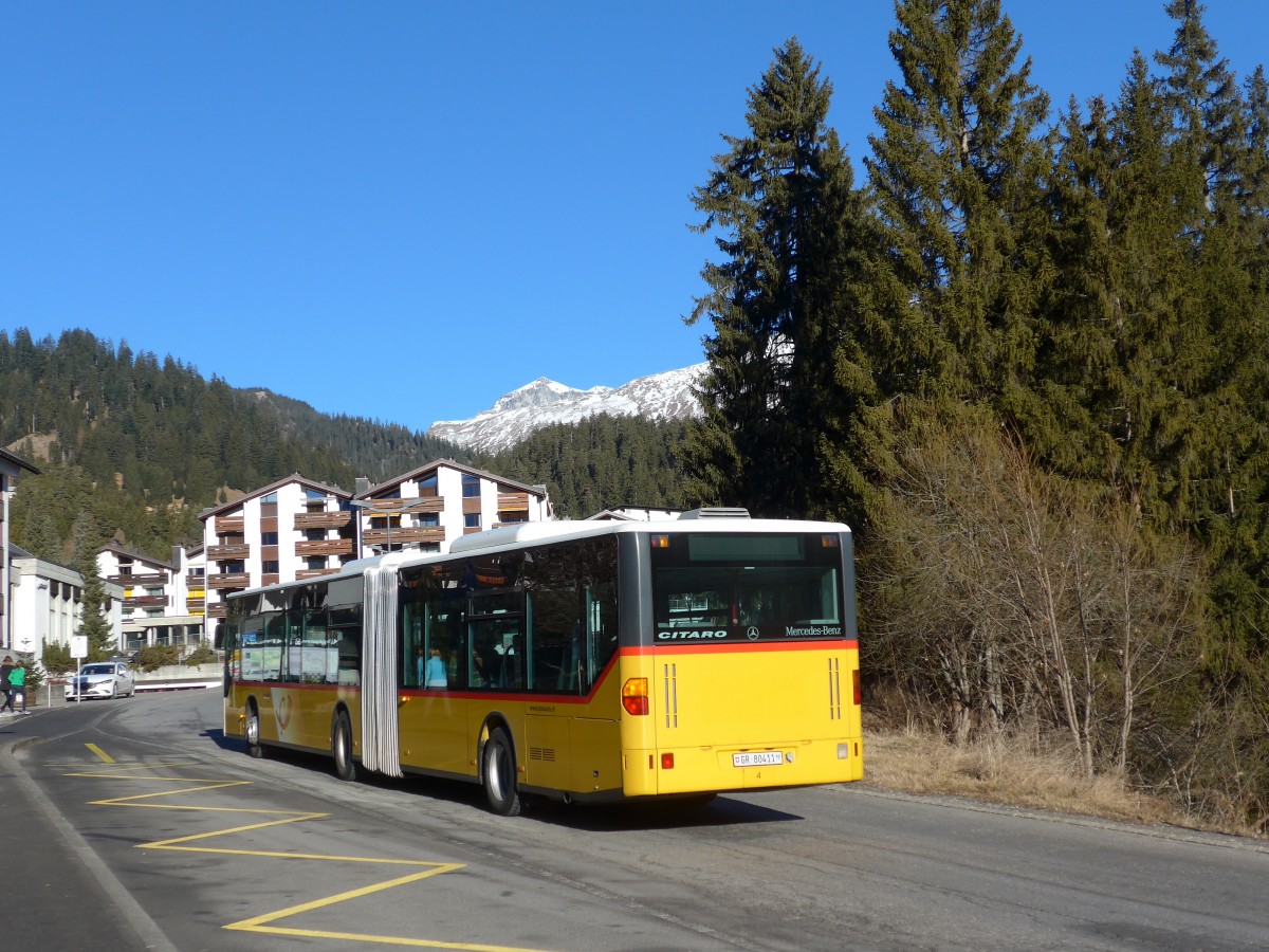 (167'965) - Stuppan, Flims - GR 80'411 - Mercedes (ex PostAuto Zrich Nr. 80; ex Eurobus, Arbon Nr. 4) am 26. Dezember 2015 in Laax, Bergbahnen