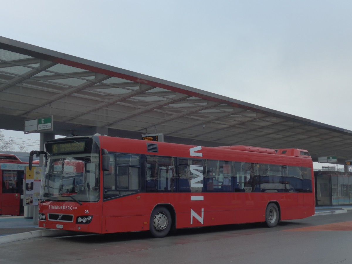 (168'178) - AHW Horgen - Nr. 26/ZH 126'498 - Volvo am 1. Januar 2016 beim Bahnhof Horgen