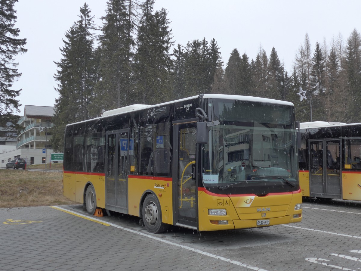 (168'283) - Bossi&Hemmi, Tiefencastel - GR 154'013 - MAN/Gppel (ex Zegg, Samnaun) am 2. Januar 2016 in Lenzerheide, Voa Principale