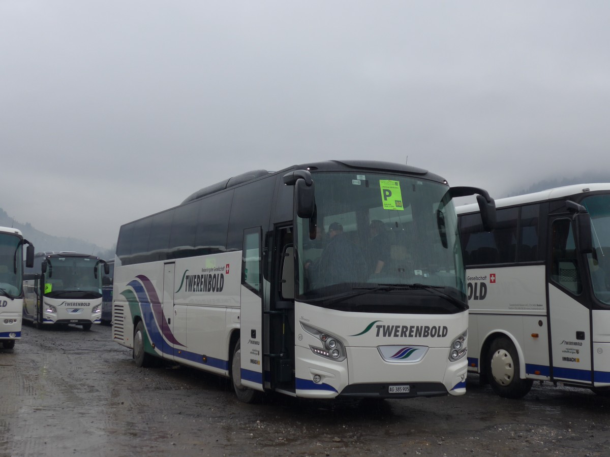 (168'309) - Twerenbold, Baden - Nr. 40/AG 385'905 - VDL am 9. Januar 2016 in Frutigen, Flugplatz