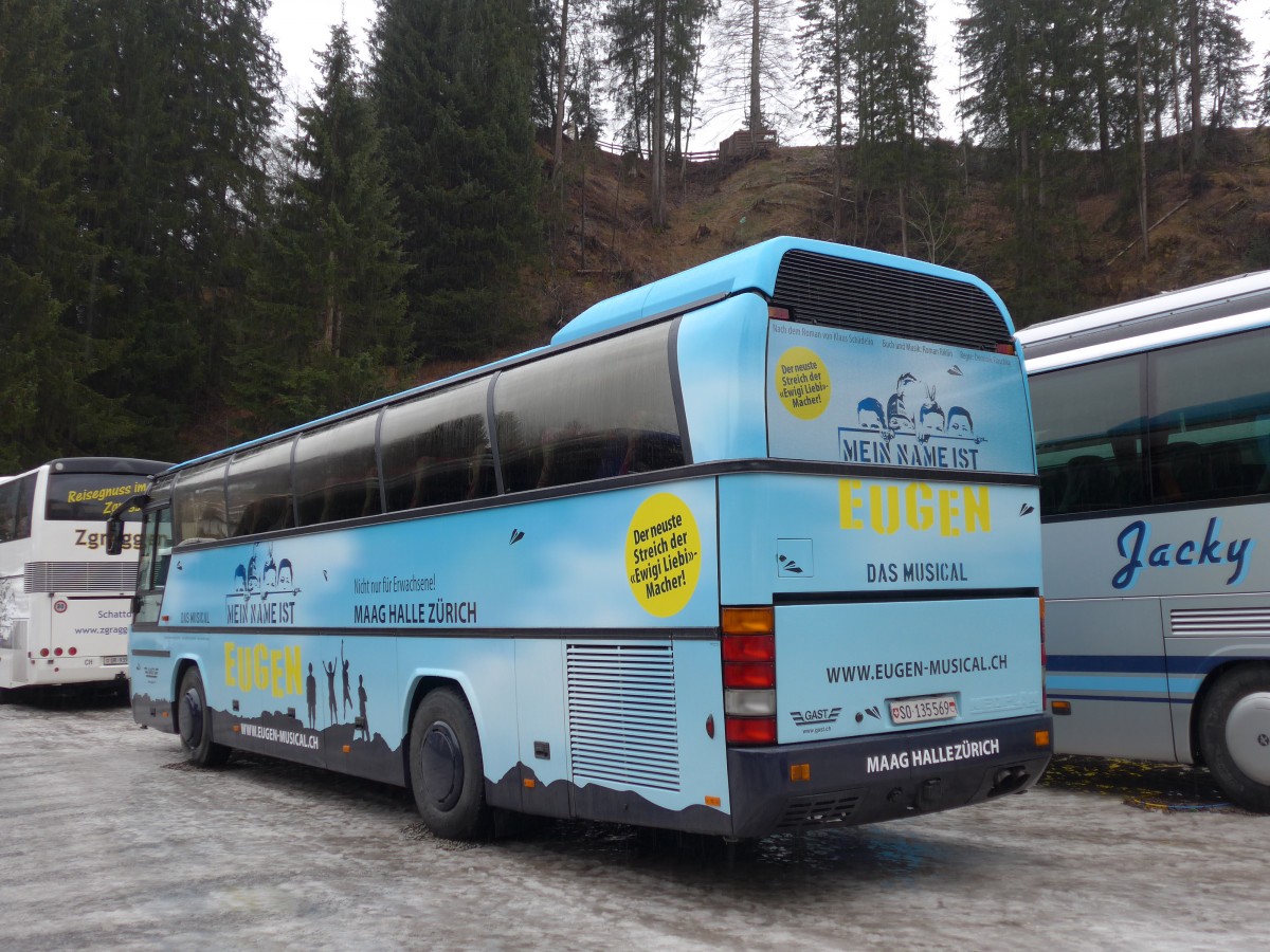 (168'343) - Gast, Utzenstorf - SO 135'569 - Neoplan (ex Seiler, Gerlafingen) am 9. Januar 2016 in Ade^lboden, ASB