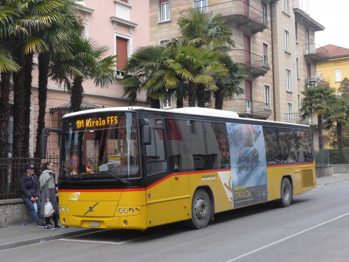 (168'645) - Marchetti, Airolo - TI 241'035 - Volvo am 6. Februar 2016 in Bellinzona, Fermata provvisoria