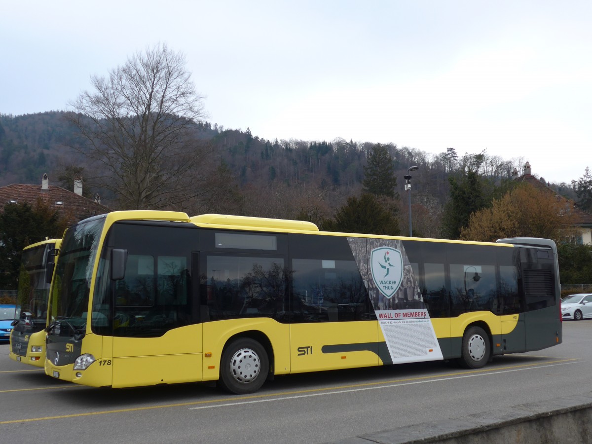 (168'730) - STI Thun - Nr. 178/BE 752'178 - Mercedes am 17. Februar 2016 bei der Schifflndte Thun