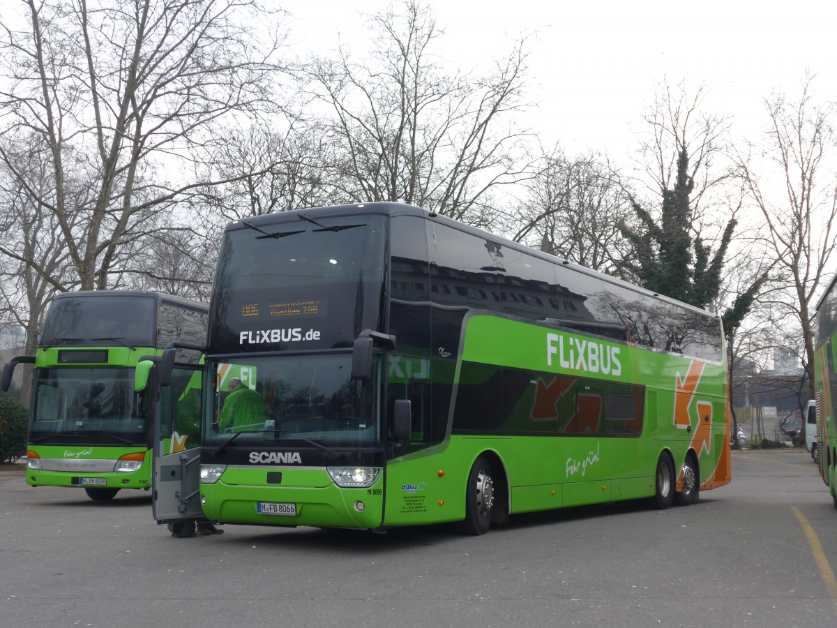 (168'937) - Aus Deutschland: Albus, Mnchen - Nr. M8066/M-FB 8066 - Scania am 27. Februar 2016 in Zrich, Sihlquai