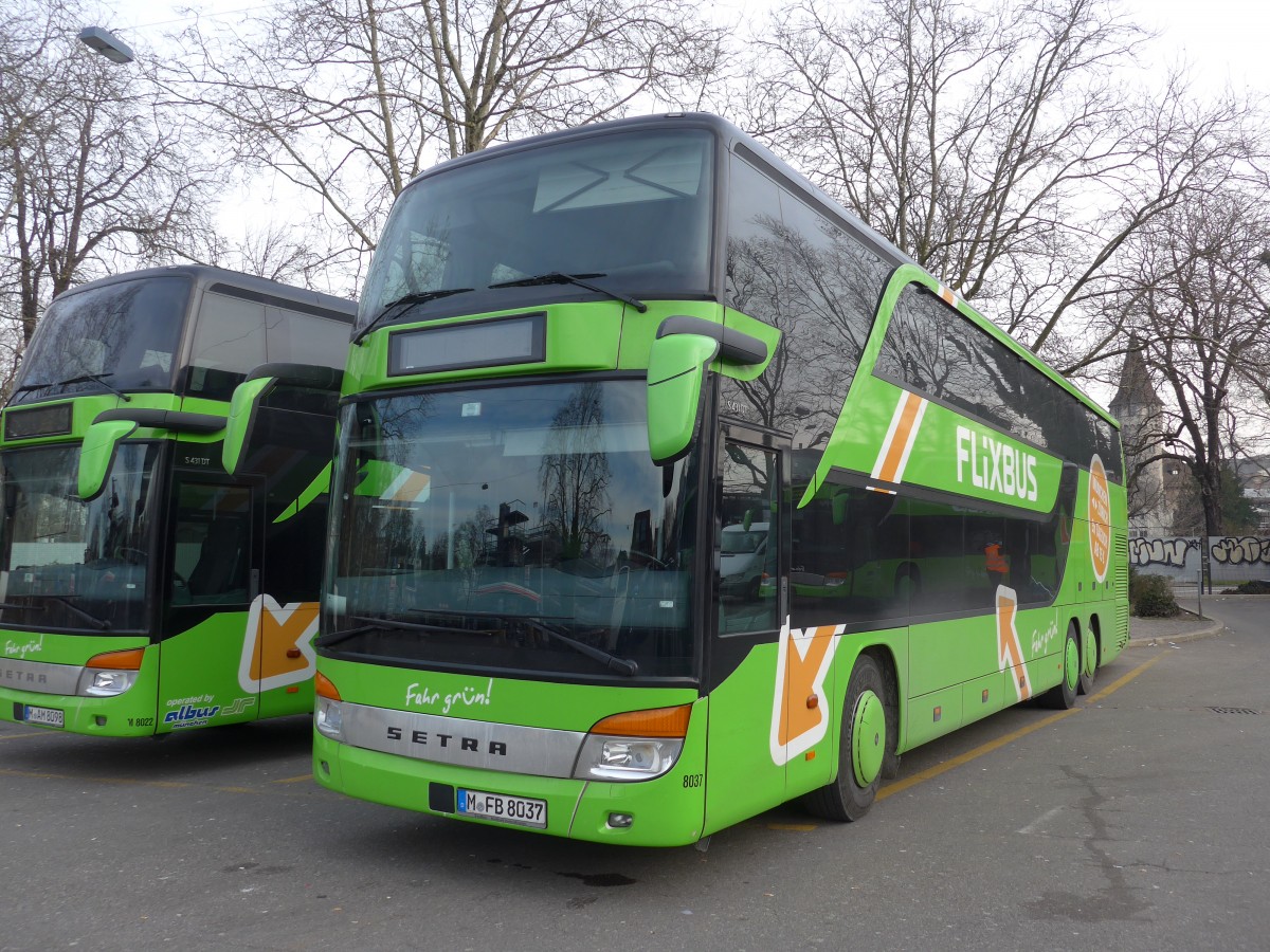 (169'003) - Aus Deutschland: Albus, Mnchen - Nr. M8037/M-FB 8037 - Setra am 27. Februar 2016 in Zrich, Sihlquai