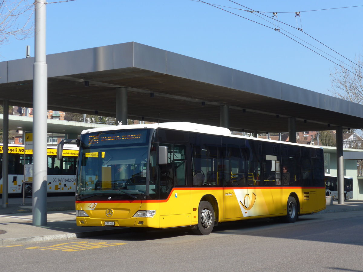 (169'259) - Rattin, Neuhausen - Nr. 284(12)/SH 412 - Mercedes am 19. Mrz 2016 beim Bahnhof Schaffhausen